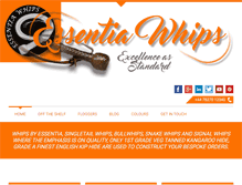 Tablet Screenshot of essentiawhips.co.uk